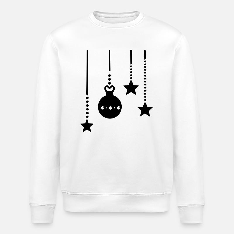Hängende Weihnachtsdeko - Stanley/Stella Unisex Bio-Sweatshirt ROLLER - Weiß