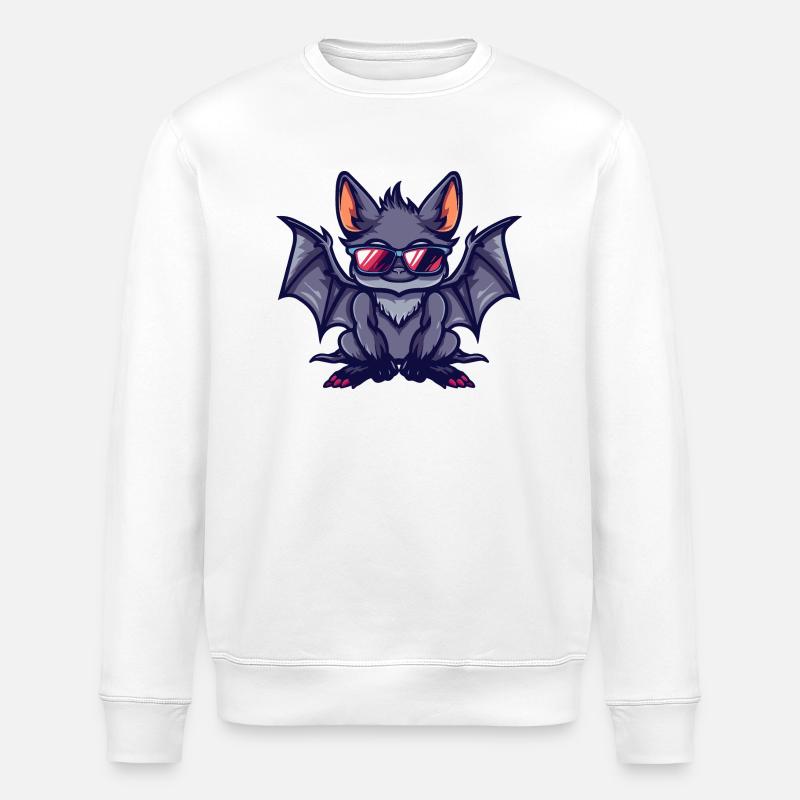 Chauve-souris Bande Dessinée Cool - Sweat bio ROLLER Stanley/Stella Unisexe - blanc