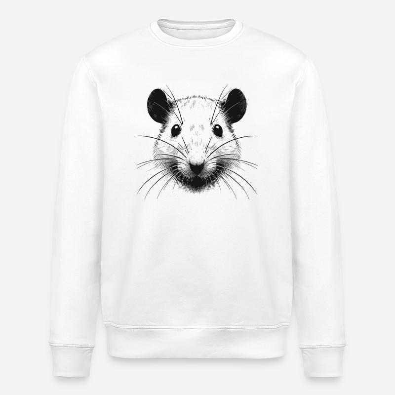 Rat - Sweat bio ROLLER Stanley/Stella Unisexe - blanc