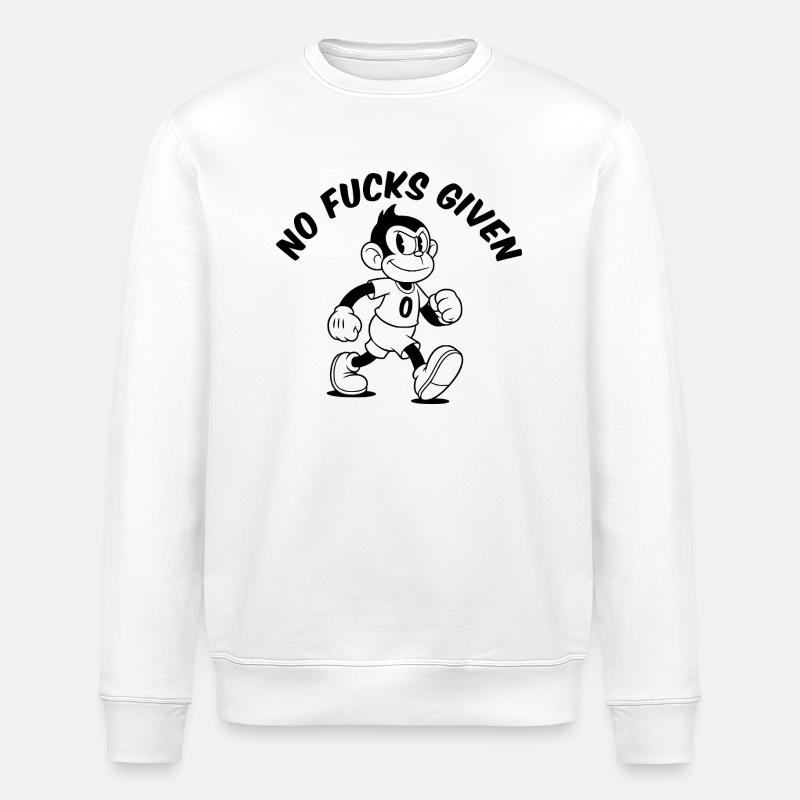 zerofucksgiven - Sweat bio ROLLER Stanley/Stella Unisexe - blanc