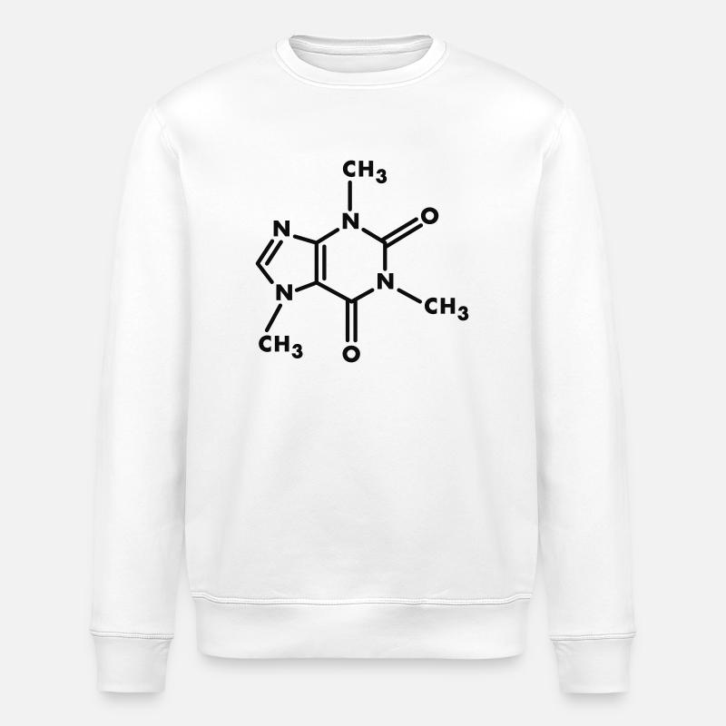 Coffein Molekül - Stanley/Stella Unisex Bio-Sweatshirt ROLLER - Weiß