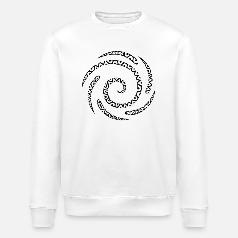 Spirale maori - Sweat bio ROLLER Stanley/Stella Unisexe - blanc