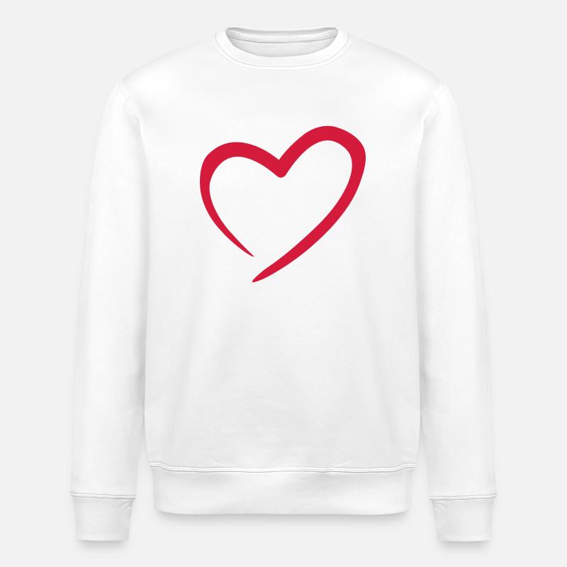 cœur - Sweat bio ROLLER Stanley/Stella Unisexe - blanc