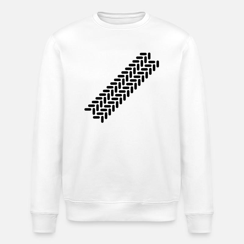 tire_track_1c - Stanley/Stella Unisex Bio-Sweatshirt ROLLER - Weiß