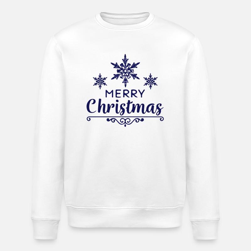 merry_christmas_2 - Stanley/Stella Unisex Bio-Sweatshirt ROLLER - Weiß