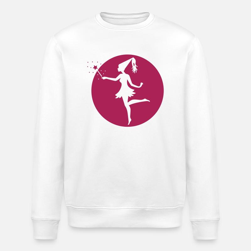Zauberfee im Kreis - Stanley/Stella Unisex Bio-Sweatshirt ROLLER - Weiß
