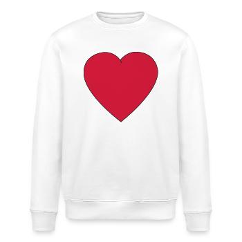 love i - Stanley/Stella Unisex Bio-Sweatshirt ROLLER - Weiß - Vorne - Nik (191cm)