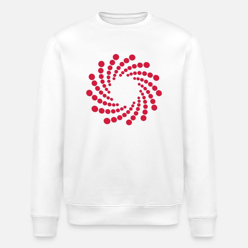 techno_circle___f1 - Stanley/Stella ROLLER Unisex Organic Sweatshirt - white