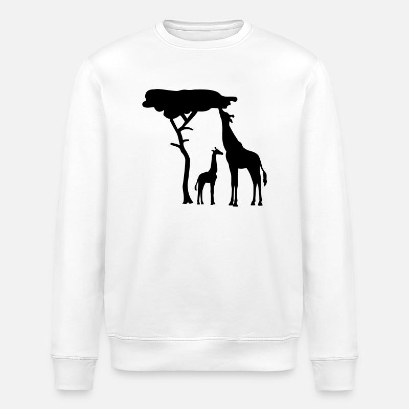 Giraffe - Stanley/Stella ROLLER Unisex Organic Sweatshirt - white