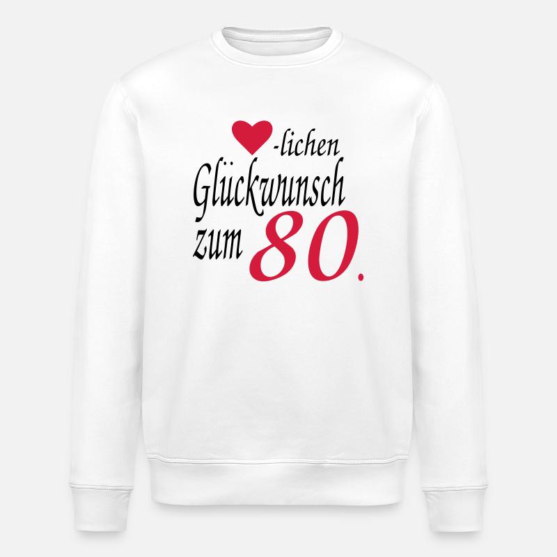 80e anniversaire - Sweat bio ROLLER Stanley/Stella Unisexe - blanc