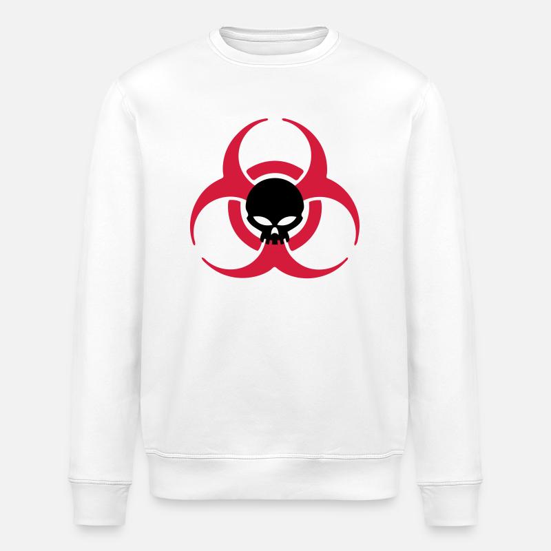 radiation biologie warning - Sweat bio ROLLER Stanley/Stella Unisexe - blanc