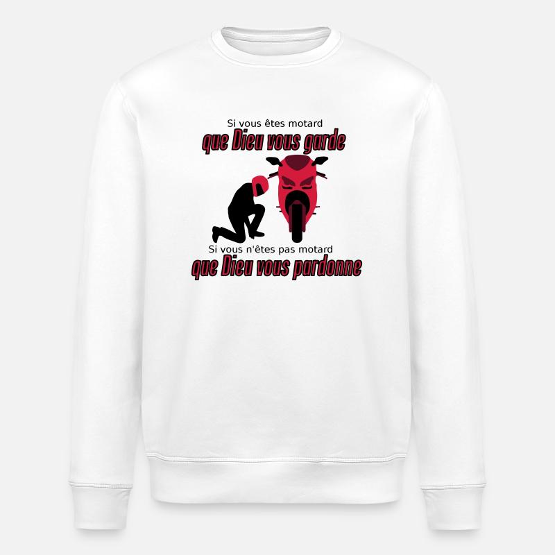 Que Dieu vous pardonne - Sweat bio ROLLER Stanley/Stella Unisexe - blanc