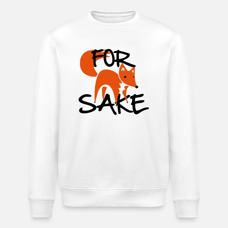 For Fox Sake - Stanley/Stella Unisex Bio-Sweatshirt ROLLER - Weiß