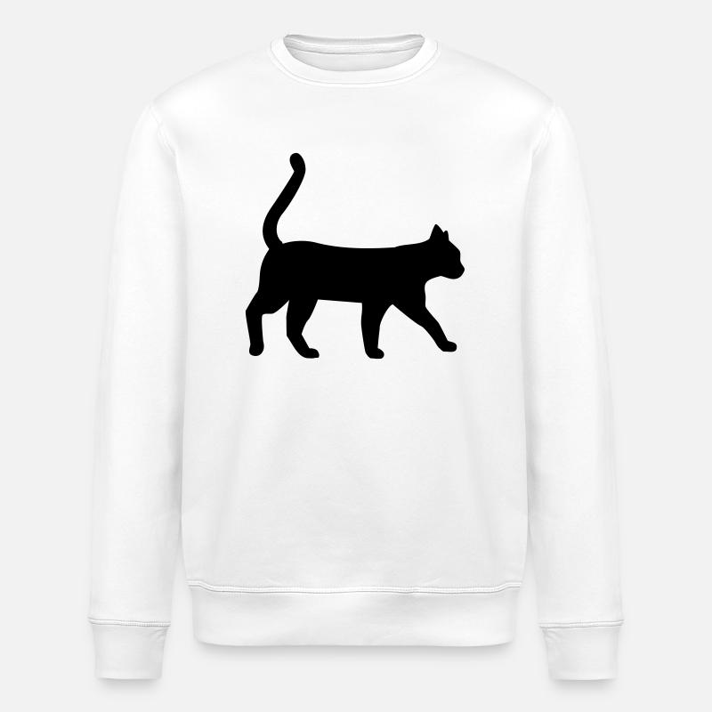 Chat - Sweat bio ROLLER Stanley/Stella Unisexe - blanc