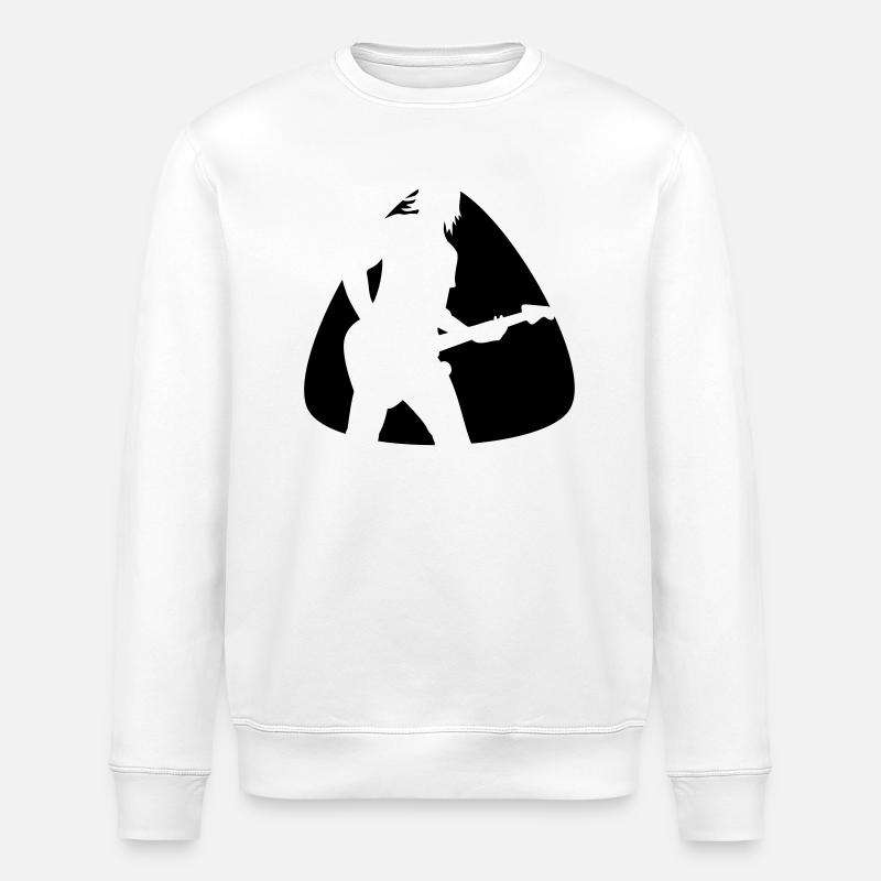 Gitarrist Plektron - Stanley/Stella Unisex Bio-Sweatshirt ROLLER - Weiß