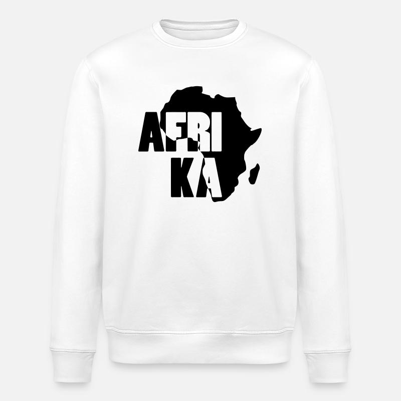 Afrika Schrift - Stanley/Stella Unisex Bio-Sweatshirt ROLLER - Weiß