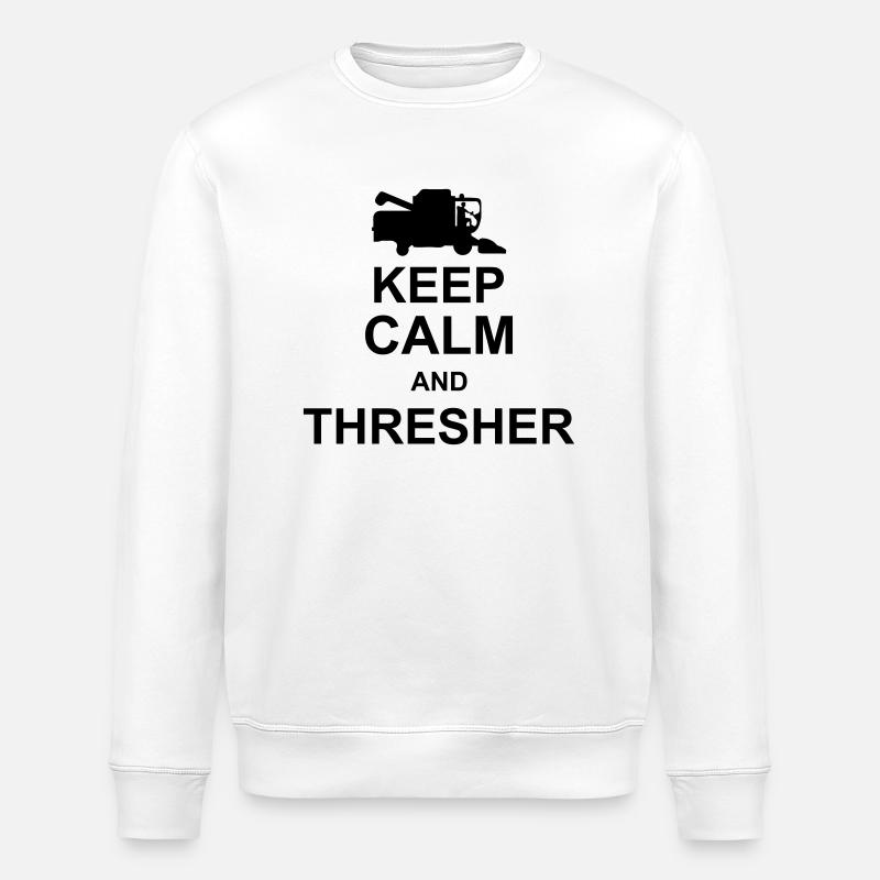 keep calm and thresher kg10 - Stanley/Stella Unisex Bio-Sweatshirt ROLLER - Weiß