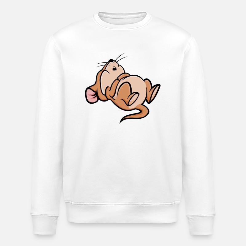 Schlafen Maus - Stanley/Stella Unisex Bio-Sweatshirt ROLLER - Weiß