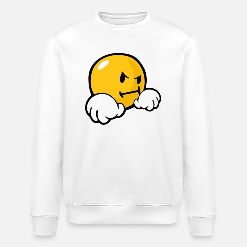 Smiley Stubborn - Stanley/Stella Unisex Bio-Sweatshirt ROLLER - Weiß
