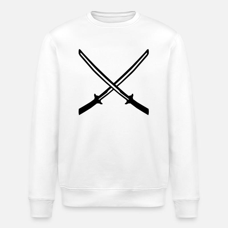 sword katana - Stanley/Stella Unisex Bio-Sweatshirt ROLLER - Weiß