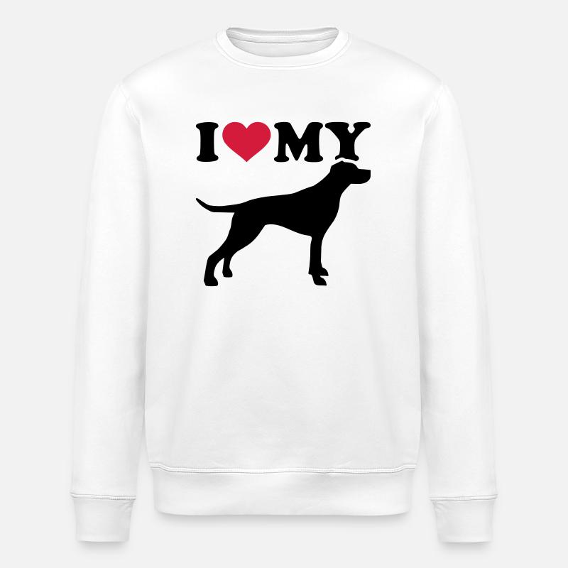 English Pointer - Stanley/Stella Unisex Bio-Sweatshirt ROLLER - Weiß