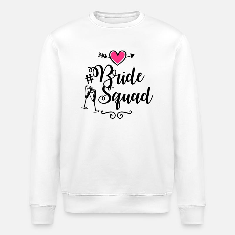 bride squad heart - Stanley/Stella Unisex Bio-Sweatshirt ROLLER - Weiß