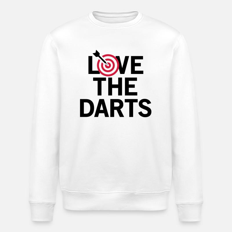 Love The Darts 2 - Stanley/Stella Unisex Bio-Sweatshirt ROLLER - Weiß