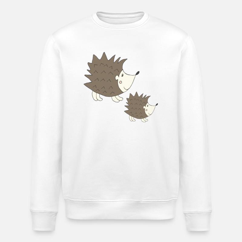 Grand hérisson et petit hérisson - Sweat bio ROLLER Stanley/Stella Unisexe - blanc