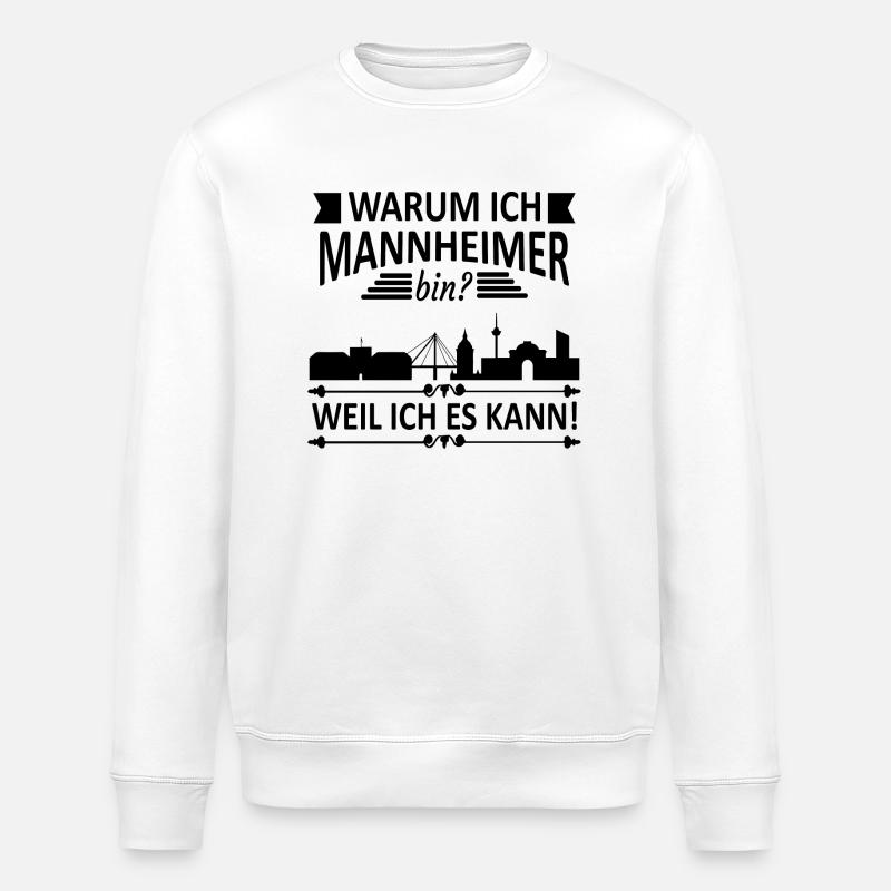 Mannheim Monnem Mannheimat - Sweat bio ROLLER Stanley/Stella Unisexe - blanc