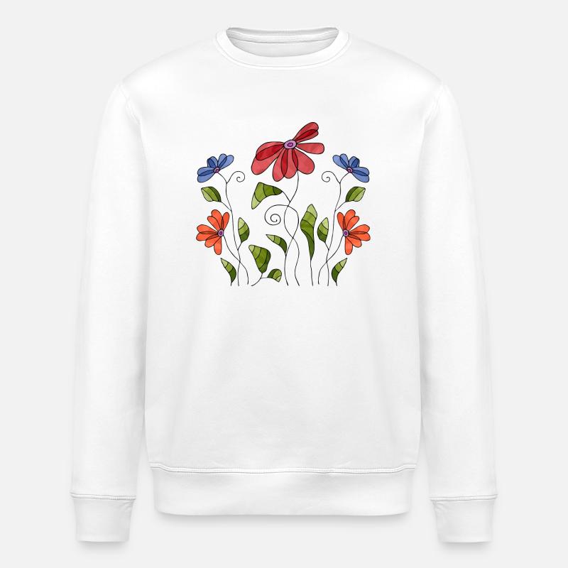 Fleur - Sweat bio ROLLER Stanley/Stella Unisexe - blanc