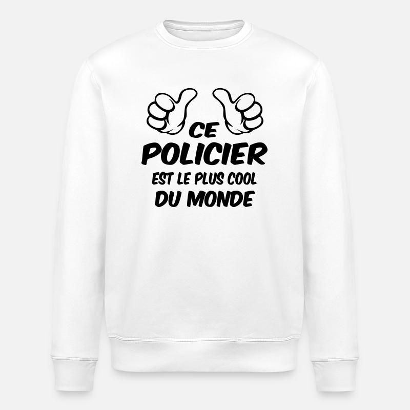 MEILLEUR POLICIER - Sweat bio ROLLER Stanley/Stella Unisexe - blanc