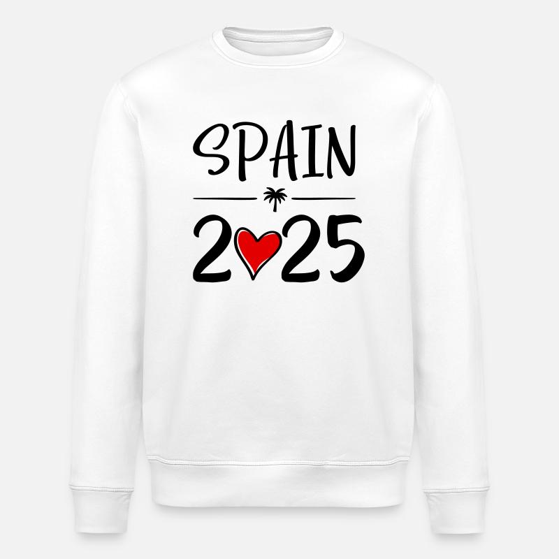 Espagne coeur 2025 - Sweat bio ROLLER Stanley/Stella Unisexe - blanc