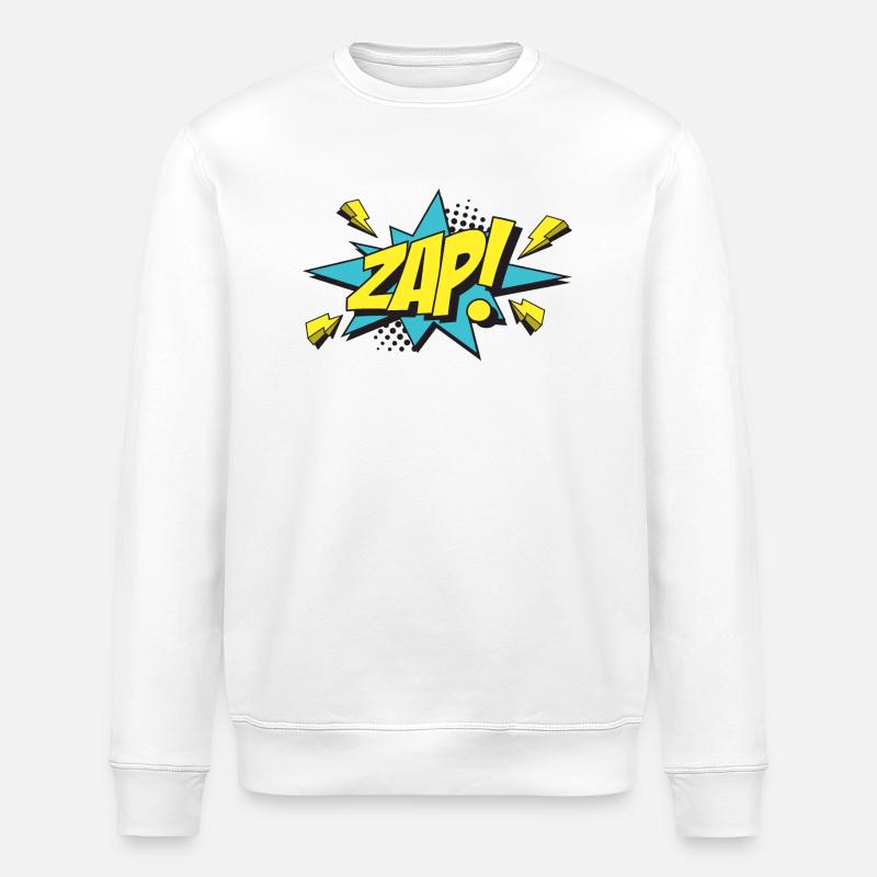 ZAP-Comic-Design - Stanley/Stella Unisex Bio-Sweatshirt ROLLER - Weiß