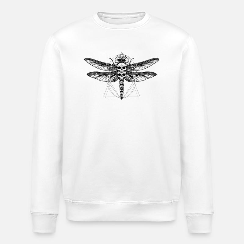 Deadly Bugs | Dragonfly - Stanley/Stella ROLLER Unisex Organic Sweatshirt - white
