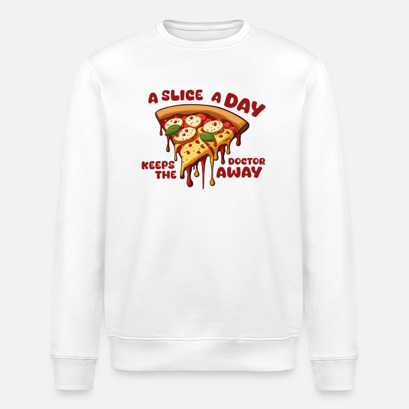 Pizza Pizza Pizza ! - Sweat bio ROLLER Stanley/Stella Unisexe - blanc