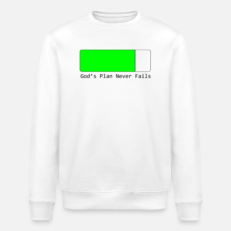 God's Plans Never Fail - Stanley/Stella ROLLER Unisex Organic Sweatshirt - white