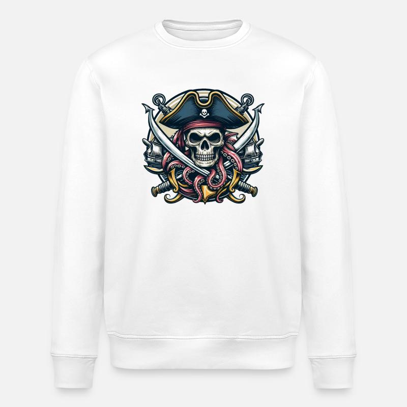 Pirat - Stanley/Stella Unisex Bio-Sweatshirt ROLLER - Weiß