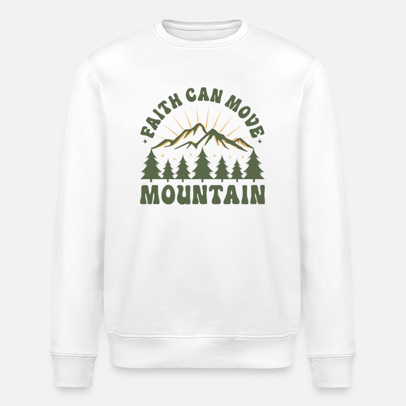 Faith can move mountains - Stanley/Stella Unisex Bio-Sweatshirt ROLLER - Weiß