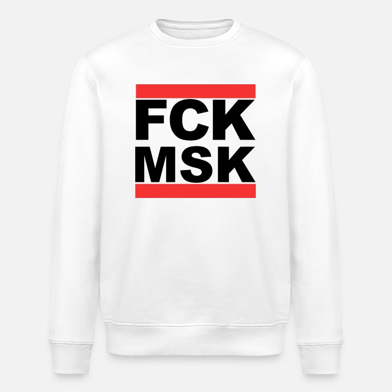 FCK MSK - Stanley/Stella Unisex Bio-Sweatshirt ROLLER - Weiß