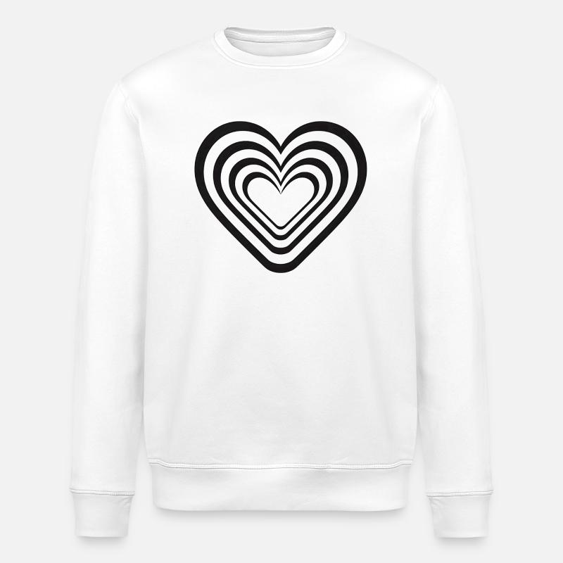 Herz - Stanley/Stella Unisex Bio-Sweatshirt ROLLER - Weiß