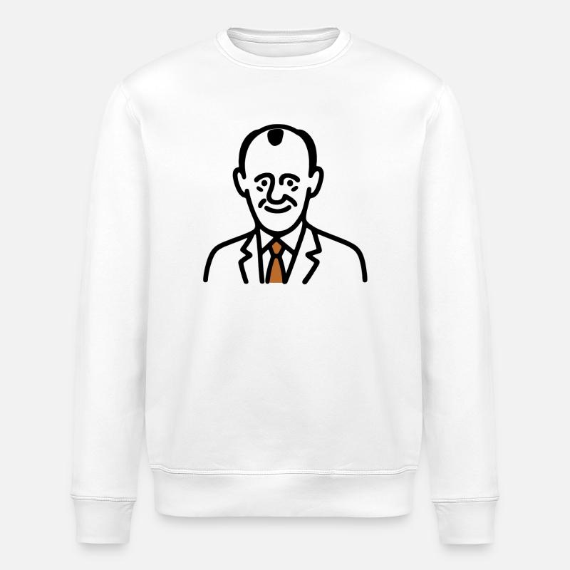 Friedrich Merz Cartoon Comic - Stanley/Stella Unisex Bio-Sweatshirt ROLLER - Weiß