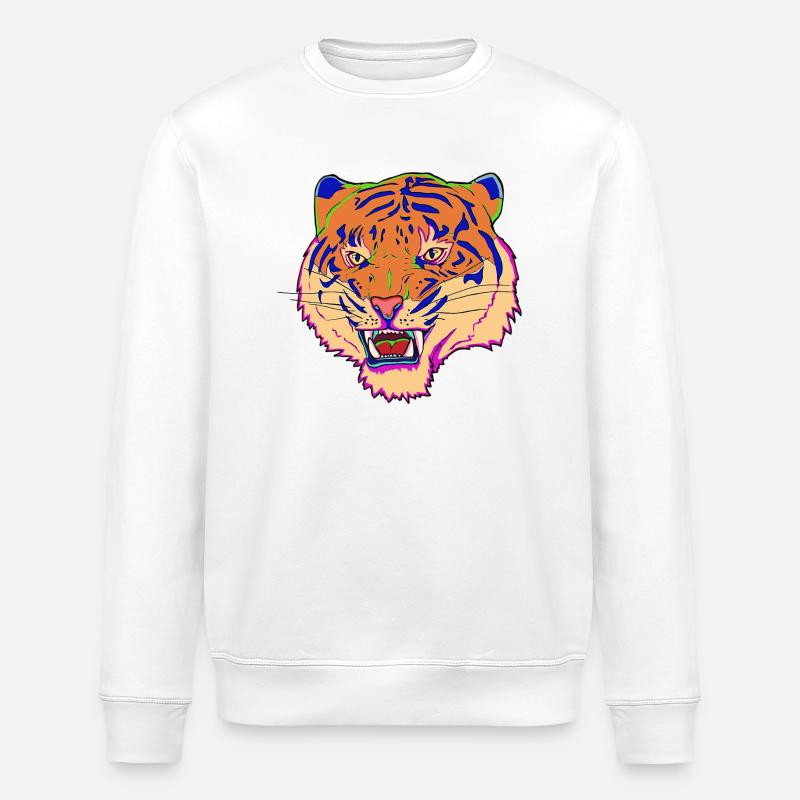 Conception du tigre - Sweat bio ROLLER Stanley/Stella Unisexe - blanc