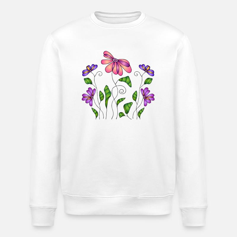 Fleur - Sweat bio ROLLER Stanley/Stella Unisexe - blanc