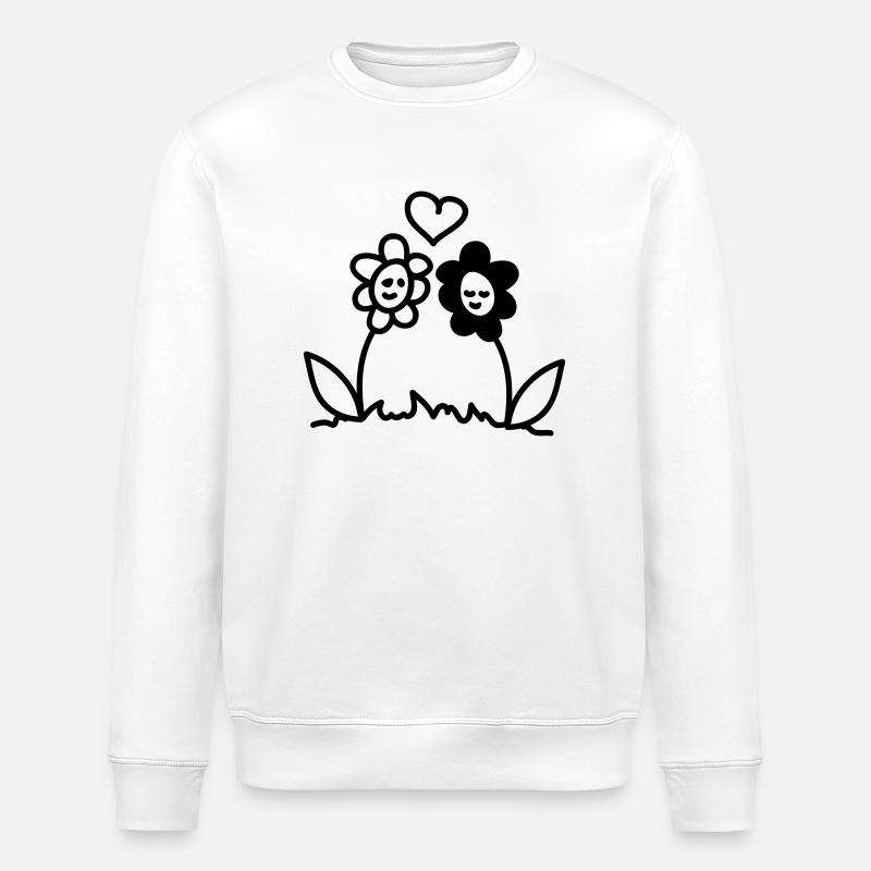 Fleurs dans l'amour - Ligne - Sweat bio ROLLER Stanley/Stella Unisexe - blanc
