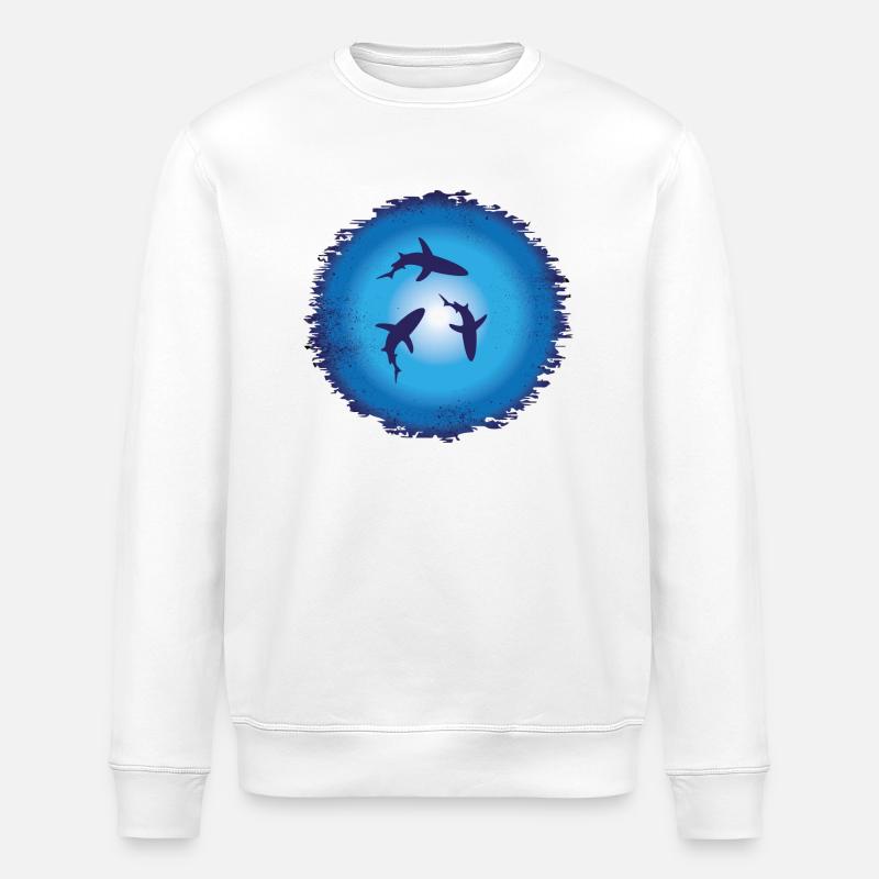 sharki - Sweat bio ROLLER Stanley/Stella Unisexe - blanc