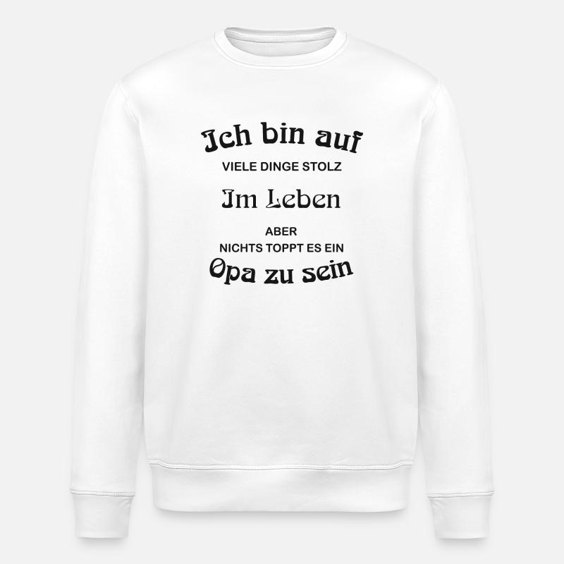 Opa sein - Stanley/Stella Unisex Bio-Sweatshirt ROLLER - Weiß