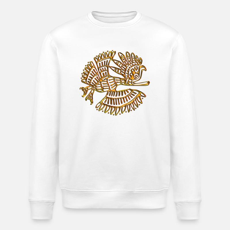 INDIAN EAGLE - Stanley/Stella ROLLER Unisex Organic Sweatshirt - white