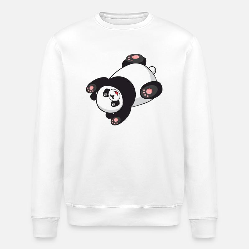 Süsser Panda - Stanley/Stella Unisex Bio-Sweatshirt ROLLER - Weiß