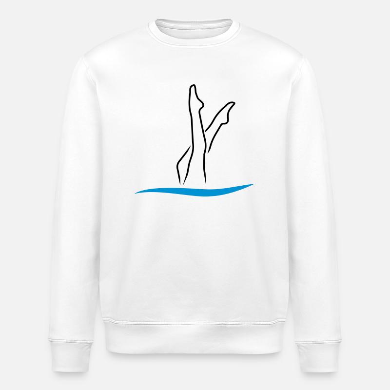 synchronized swimming - Stanley/Stella ROLLER Unisex Organic Sweatshirt - white