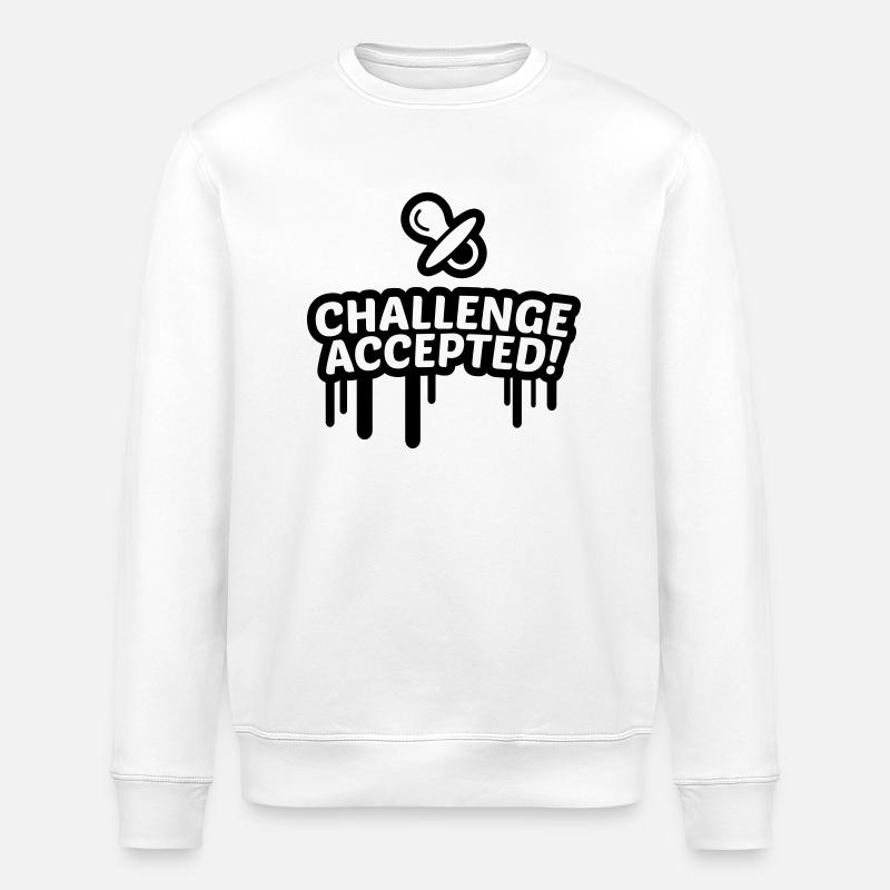 Mannequin défi accepté 1C. - Sweat bio ROLLER Stanley/Stella Unisexe - blanc